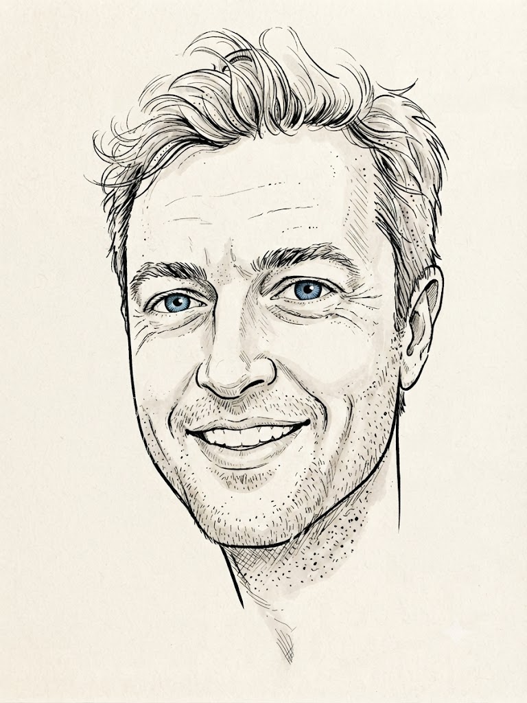 Getekend portret van Hubert Nijmeijer